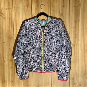 Lilly Pulitzer Luxletic Weekender Navy Windbreaker